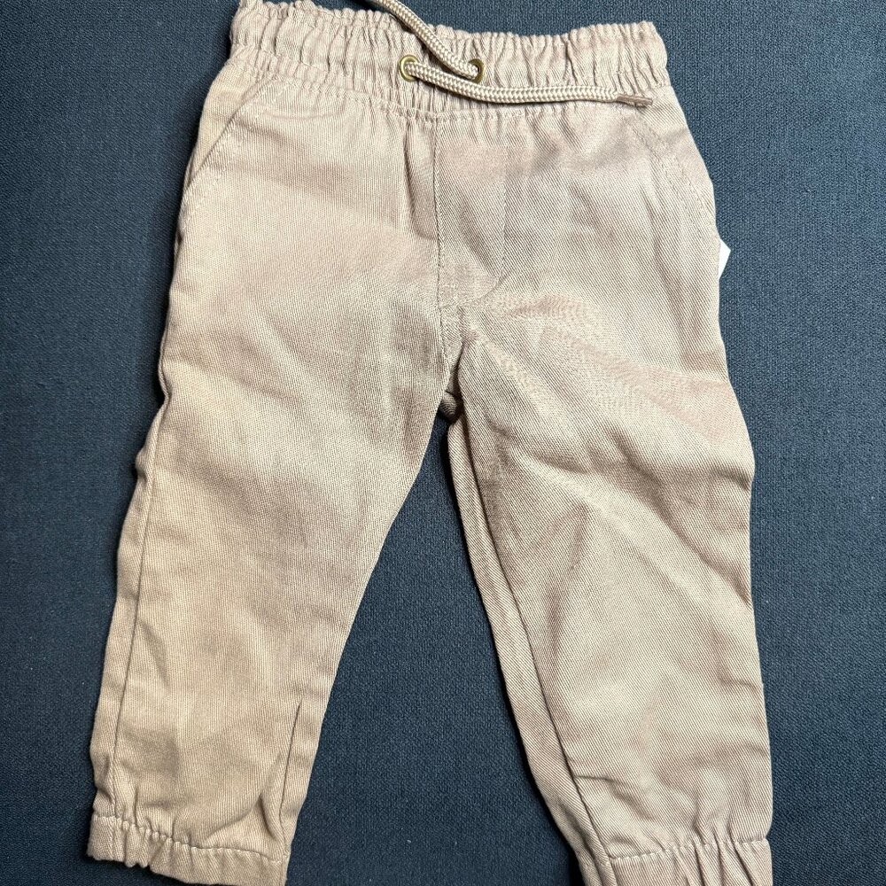 American Hawk Boys Khaki Drawstring Pants Size 12mo
